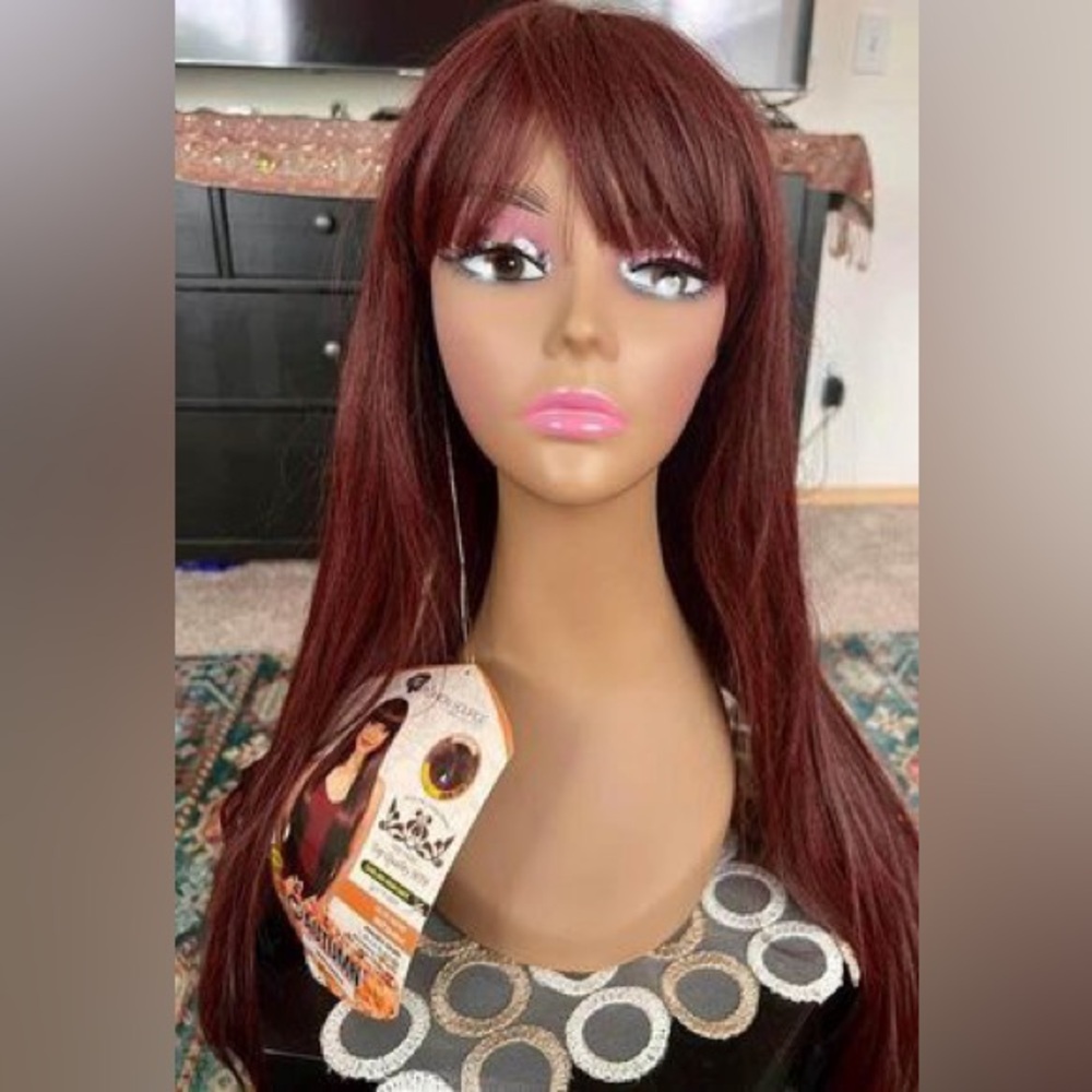 Fiber hair long with bang